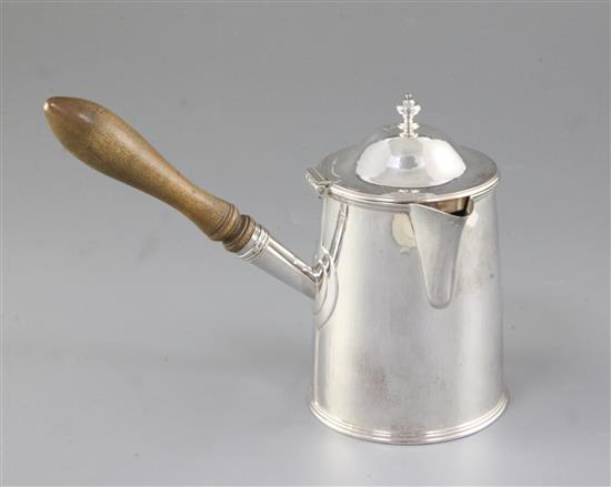 A George V Arts & Crafts silver hot milk jug, by Henry George Murphy, height 163mm, gross weight 15.4oz/481grms.